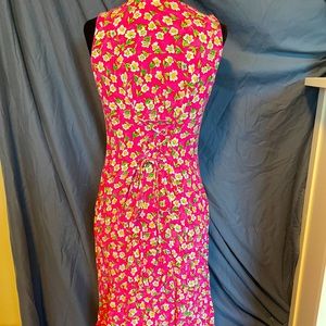 Vintage 1990s floral corset back dress